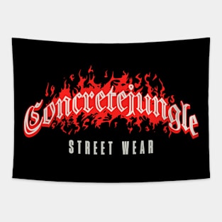 Concrete Jungle Flame Tapestry