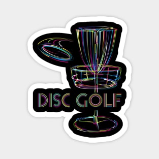 Disc Golf Retro Design Magnet