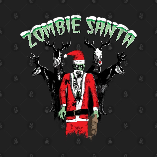 Zombie Santa and Reindeers by atomguy