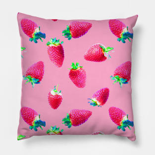 Pink Strawberry Pop Pillow