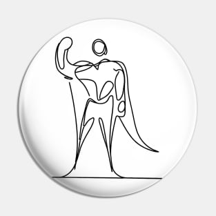 Minimalist line art Superhero Silhouette | Character 2 Pin