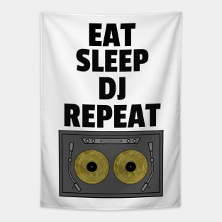 Eat Sleep Deejay Repeat Turntable Tapestry