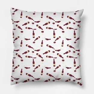 Red wine in white background Pillow