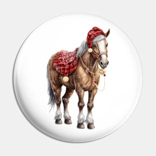 Vintage Christmas Horse Pin