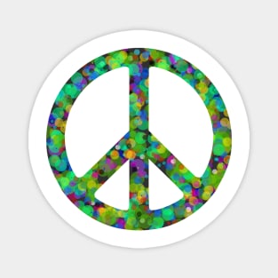 World Peace Sign Vibrant Art Graffiti Activist Magnet