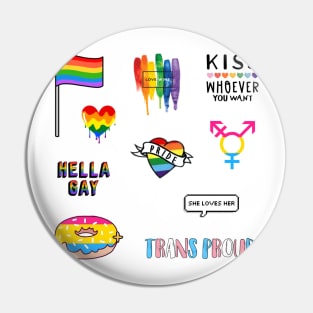 proud trans kid month awareness pack sticker Pin