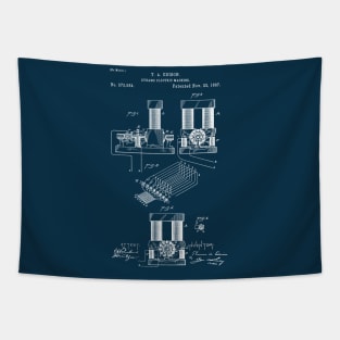 EDISON PATENT / Edison Patent 373584 Blueprint Tapestry