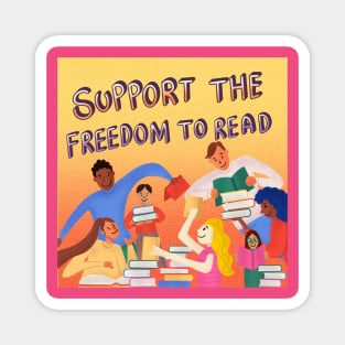 Support The Freedom To Read (No To Book Bans) Magnet