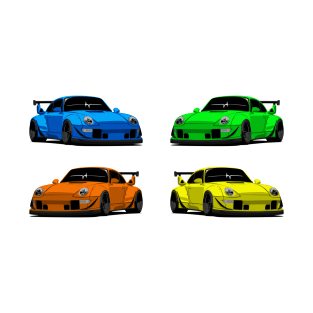 Porsche 911 RWB X4 Cars T-Shirt