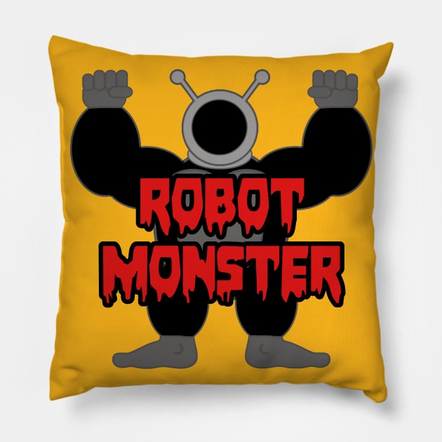 Robot Monster Pillow by thatgeekwiththeclipons@outlook.com