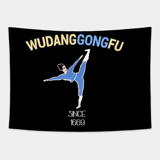 Wudang Kung Fu Kick Tapestry by ILYOart