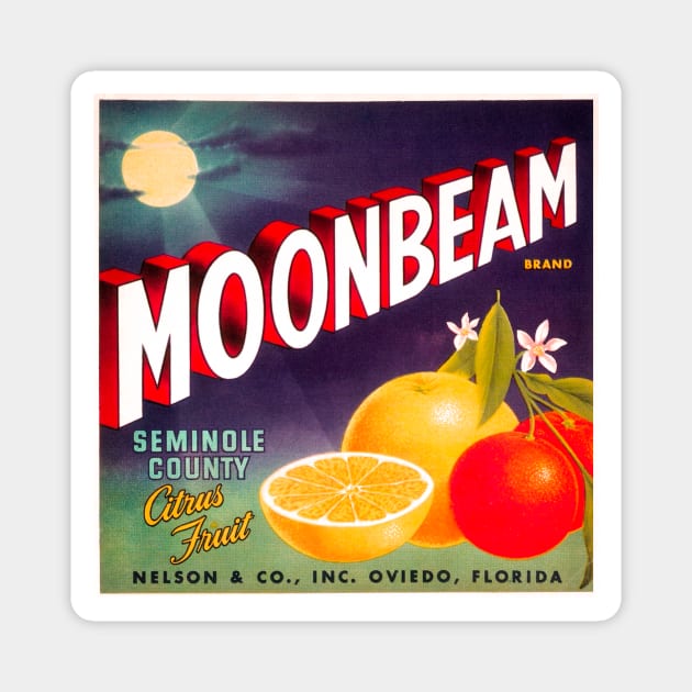 Moonbeam Brand Crate Label Magnet by WAITE-SMITH VINTAGE ART