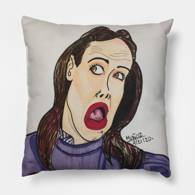 Bad Singer Pillow by Fatmancomics