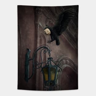 Masked crow Tapestry