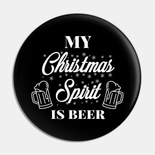 My Christmas spirit is whiskey, Funny Christmas pun, Alcohol holiday humour Pin