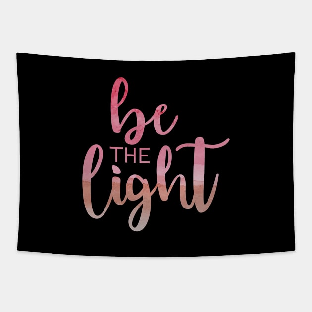 Be The Light Red Tapestry by TheMoodyDecor