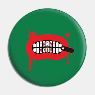 Treat or Trick Mouth With Zip Pin