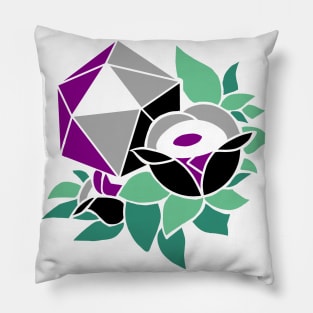 Pretty Poly Rose Asexual Pride Pillow