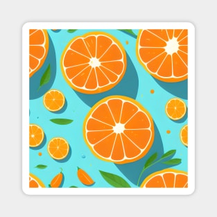 Orange Fruit Abstract Pattern Magnet