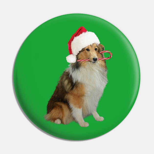 Xmas Sheltie Pin by Madblossom