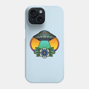 Tropical UFO tattoo Phone Case