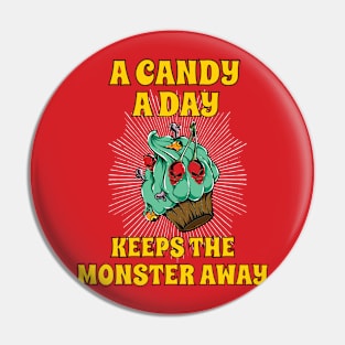 Monsters Away Pin