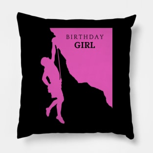 Birthday Girl - Rock Climbing Pillow