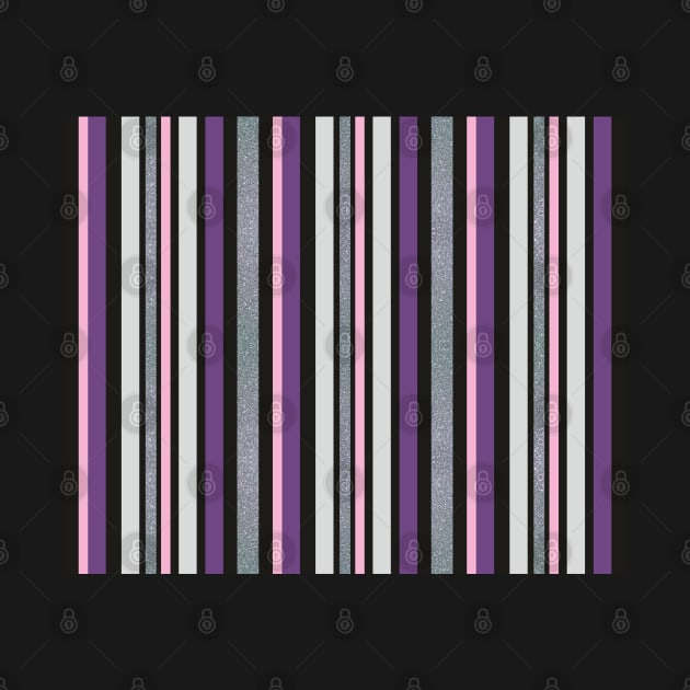 Pink, purple, silver stripped design with glitter, so trendy! by F-for-Fab