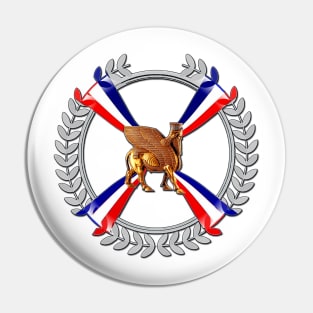 Assyrian Lamassu and the Flag Pin