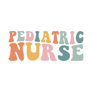 Groovy Retro Pediatric Nurse T-Shirt