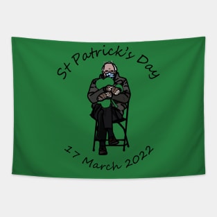 Happy St Patricks Day Bernie Sanders Mittens 2022 Tapestry