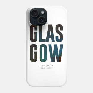 Glasgow City typography Phone Case