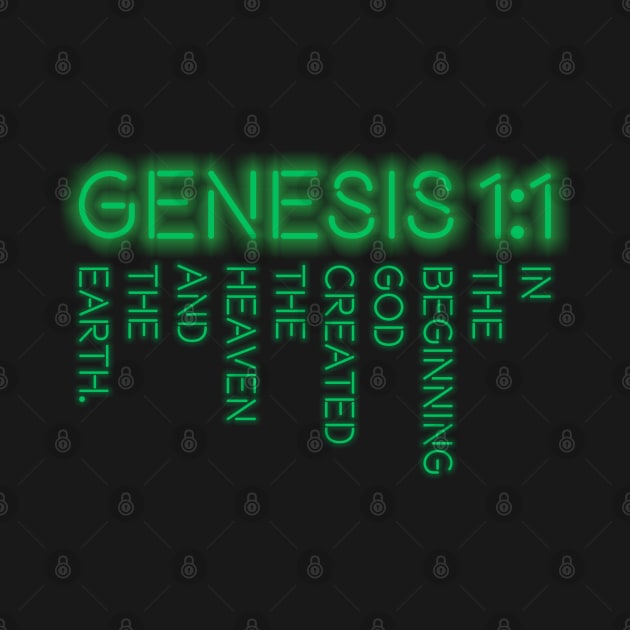 Genesis 1:1 Green by AdiDsgn