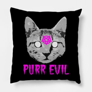 Funny Saying - Purr Evil Pillow