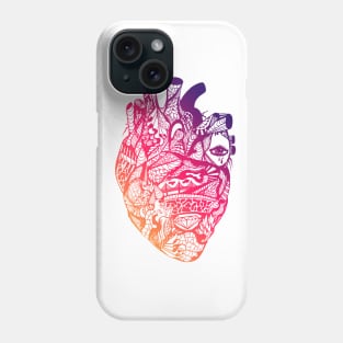 Sunset Sky Transparent Heart Phone Case