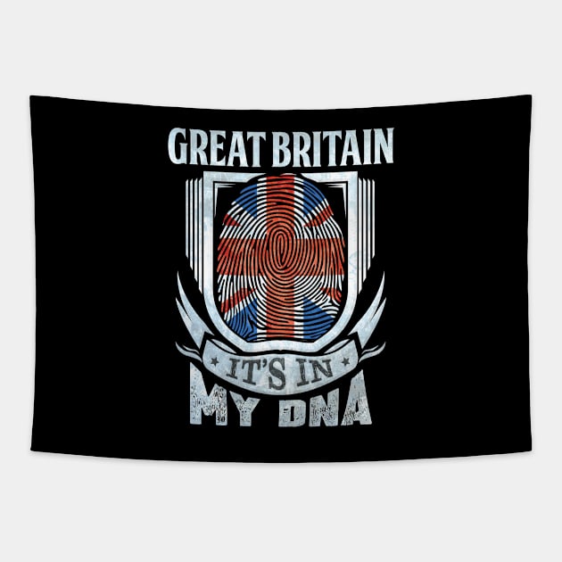 Great Britain It's In My DNA - Gift For British With British Flag Heritage Roots From Great Britain Tapestry by giftideas