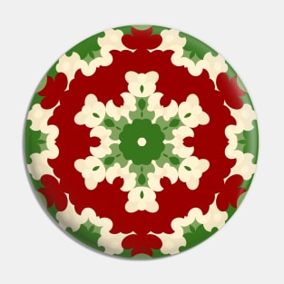 Retro Festive Mandala Pin