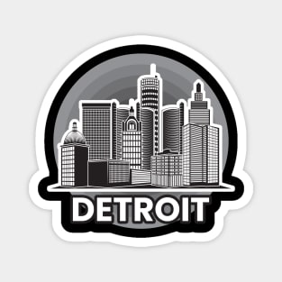 Detroit City Landscape Magnet