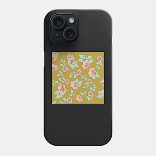 California Wild Rose Pink, Mint, Mustard Phone Case