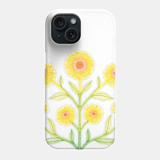 Golden Sunflowers Phone Case