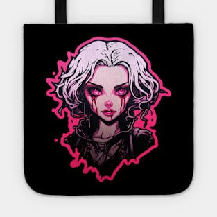 Goth Girl Pink Lipstick Tote