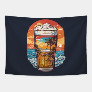 Beer and Beach Lover Tapestry