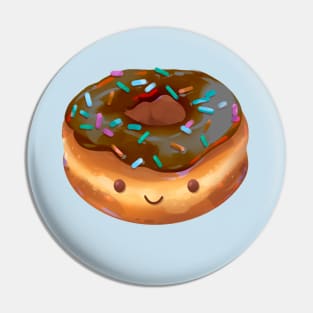 Happy Chocolate Frosted Donut Pin