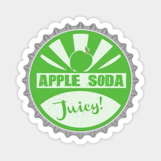 Apple Soda Bottle Cap Magnet