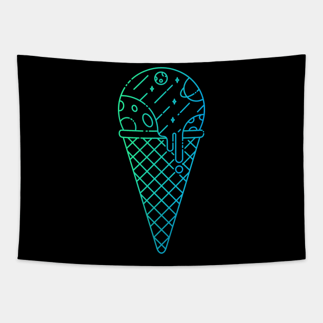 Space Cream Tapestry by VEKTORKITA