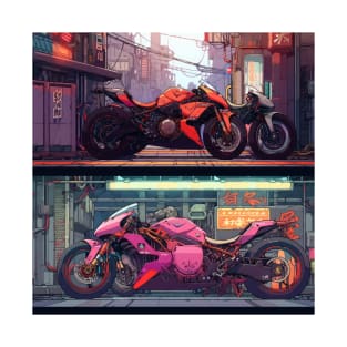 Anime futuristic motorcycles T-Shirt