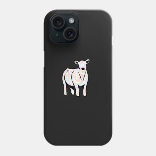 Rainbow Tie Dye Cow Silhouette  - NOT FOR RESALE WITHOUT PERMISSION Phone Case