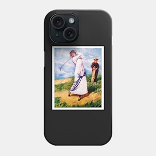 1915 Vintage Golf Watercolour Print Phone Case