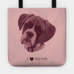 Dogs - Boxer pink Tote