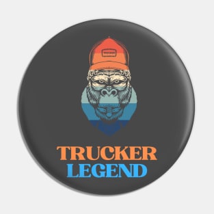 Husband Dad Trucker Legend Pin